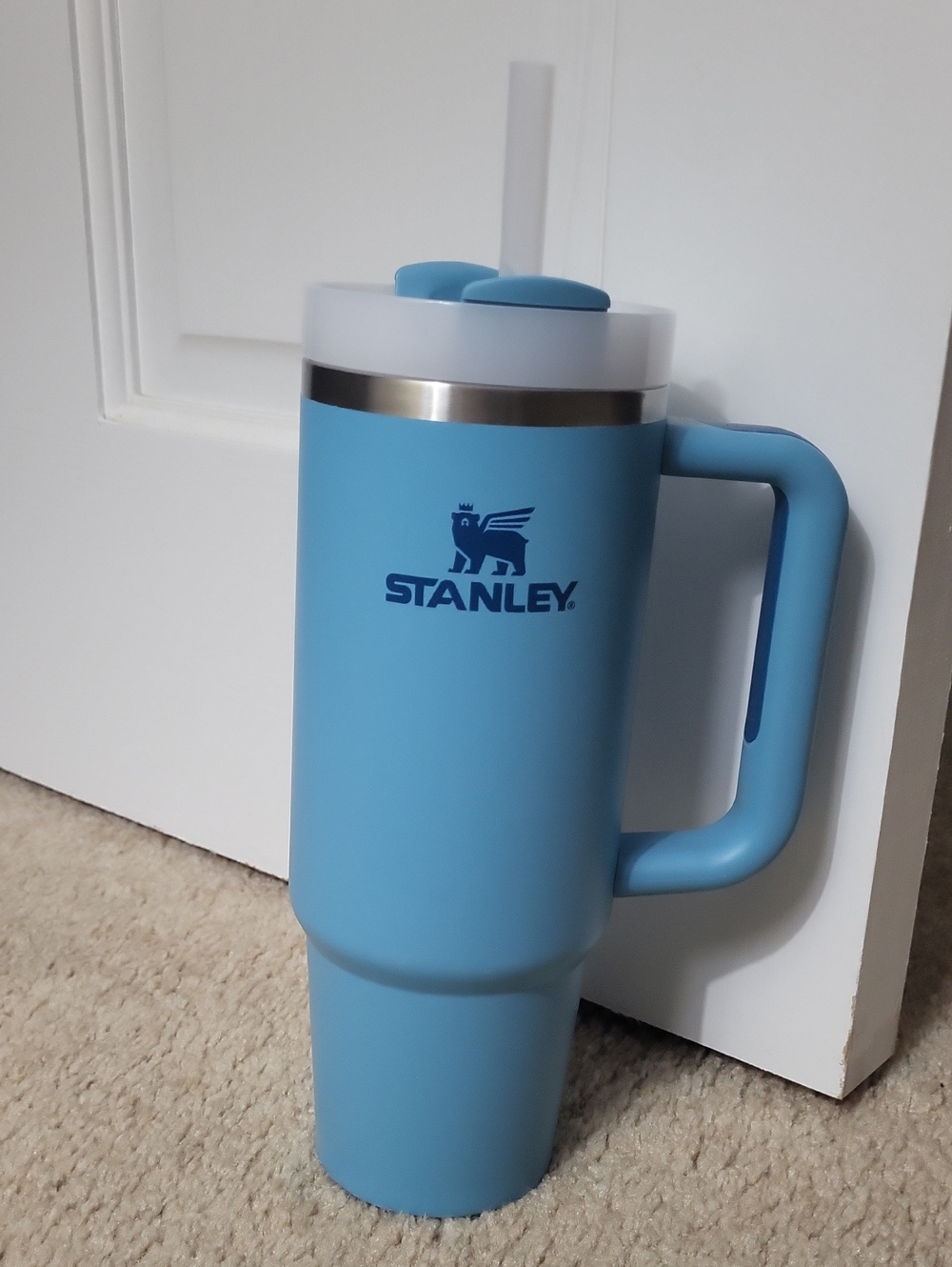 NEW Stanley Blue 30oz Tumbler with Handle and Straw